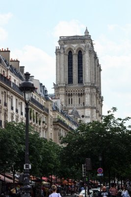 Notre-Dame cathedral from rue d'Arcole