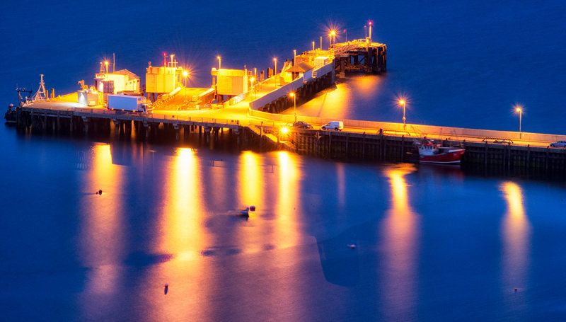 Uig Pier at Midnight