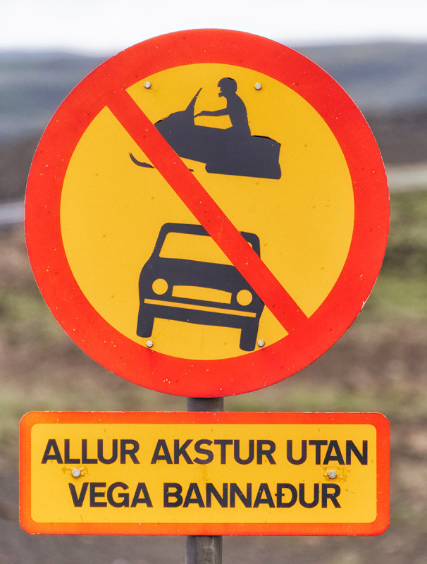 Driving off-road is not allowed