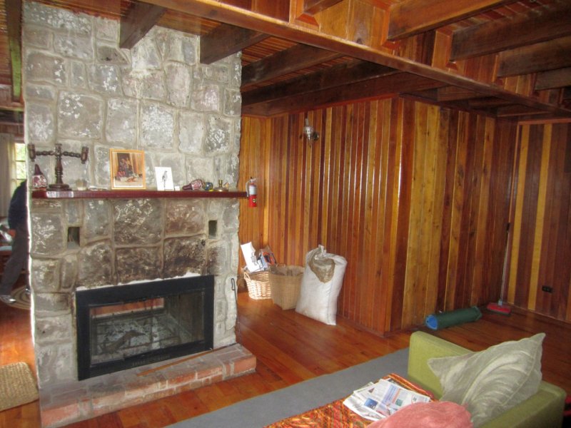 Quetzal House fireplace