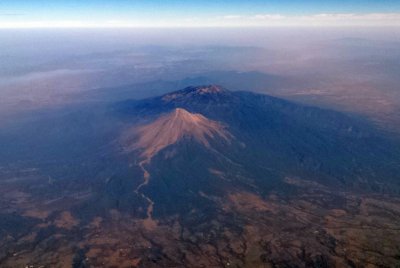 Aerial view of Volcan Fuego and Nieve