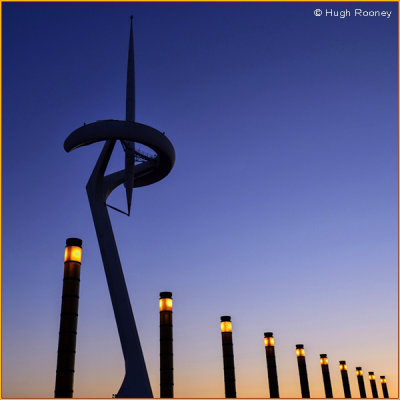 Barcelona - Montjuic - Torre Calatrava - Telephone Tower  