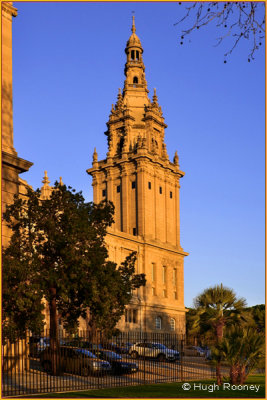  Barcelona - Montjuic - Palau Nacional - One of its towers 