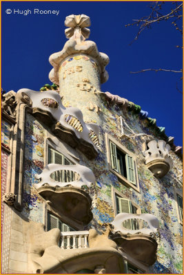 Barcelona - Casa Batllo by Gaudi - Exterior facade 
