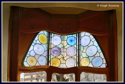 Barcelona - Casa Batllo by Gaudi - Window detail inside