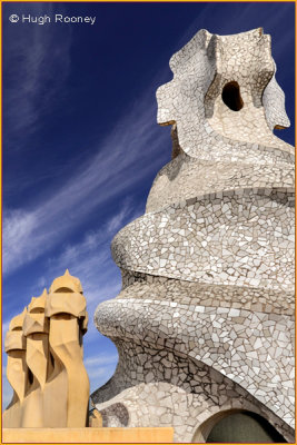 Barcelona - La Pedrera by Gaudi - Chimney pots.