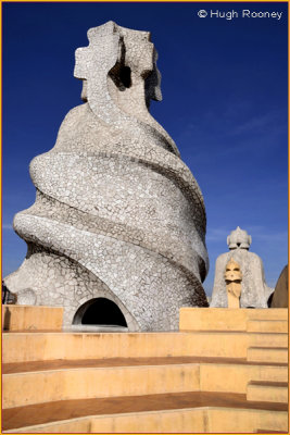 Barcelona - La Pedrera by Gaudi - Chimney pots 