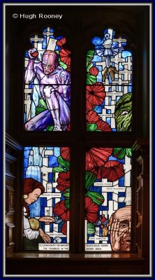 Ireland - Derry - Guild Hall - Bloody Sunday Memorial window. 