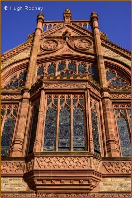 Ireland  - Derry - Guild Hall - Facade detail 