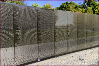 Washington DC - National Mall - Vietnam Veterans Memorial. 