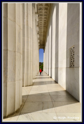 USA - Washington DC - National Mall - Lincoln Memorial - Strolling among the pillars. 