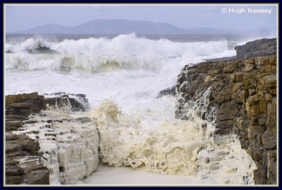 Co.Sligo -  Streedagh -  The waves crashing in on a stormy day