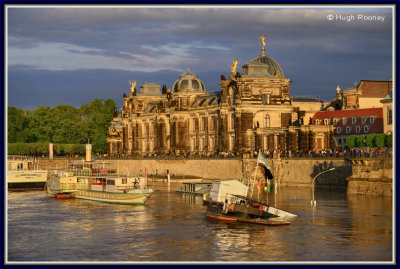 Germany - Dresden - Albertinum with the River Elbe in flood 