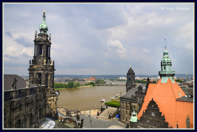 Dresden - Hofkirche and the River Elbe 