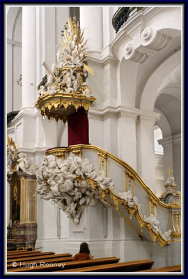 Dresden - Hofkirche - The pulpit 
