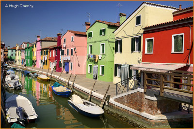 taly - Venice - Burano Island - Colourful housing on Fondamenta di Cavanella 