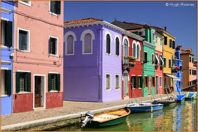  Italy - Venice - Burano Island - Colourful housing on Fondamenta di Cavanella 
