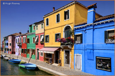 Italy - Venice - Burano Island - Colourful housing on Fondamenta di Cavanella 