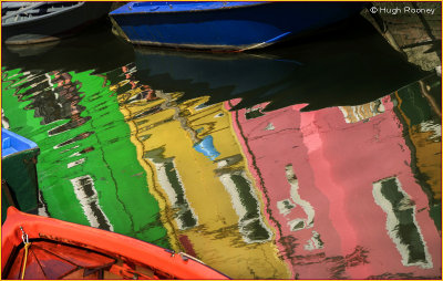 Venice - Burano Island - Colourful reflections on Fondamenta di Cavanella 