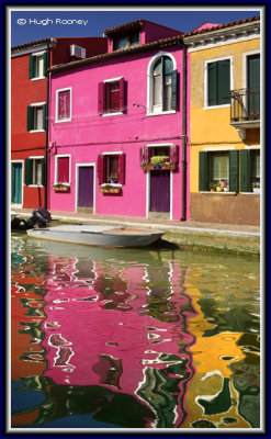  Venice - Burano Island - Colourful reflections on Fondamenta Pontinello Sinistra 