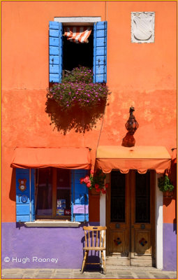  Venice - Burano Island - Colourful facade on Fondamenta di Cavanella 