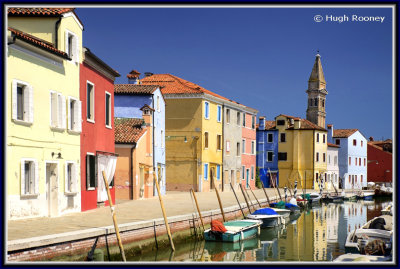  Venice - Burano Island - Chiesa di San Martino from Fondamenta della Giudecca. 