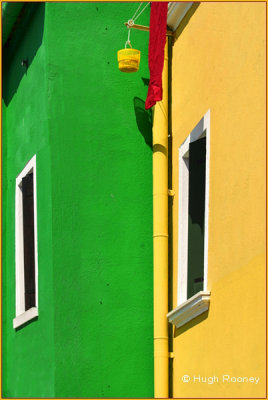   Venice - Burano Island - Colourful house facade 