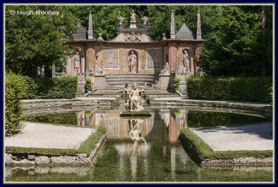  Austria - Salzburg - Hellbrunn Palace - Garden Pool. 