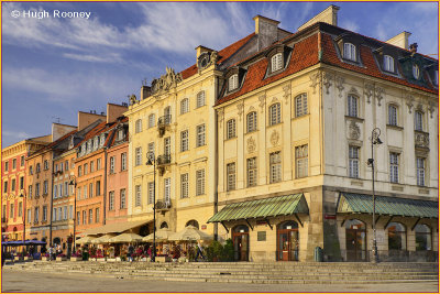   Warsaw - Another row of facades in Plac Zamkowy or Castle Square 