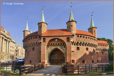  Poland - Krakow - Barbican gateway to Old Town 