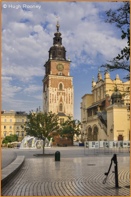  Krakow - Rynek Glowny with Wieza Ratuszowa or Town Hall Tower 