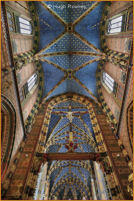  Krakow - St Marys Church - The magnificent ceiling 