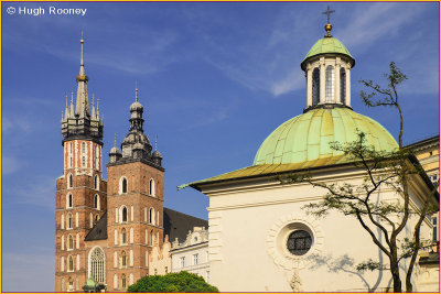  Krakow - St Marys Church in Rynek Glowny 