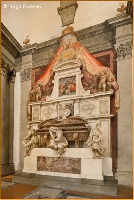  Italy - Florence - Basilica di Santa Croce  - Michelangelo's tomb. 