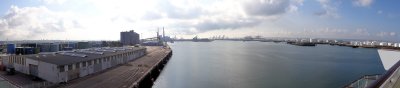 Panoramic view of the port of Le Havre