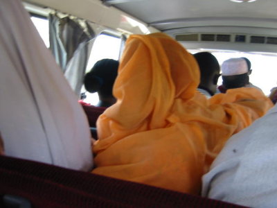 packed like sardines in the mini bus -- the ride back to Dire Dawa (from Harar)