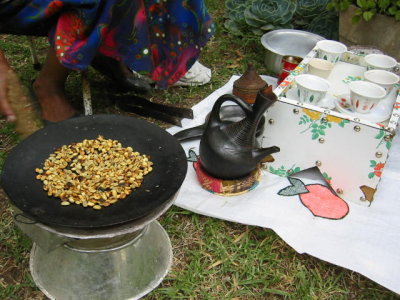 The Ethiopian coffee ceremony