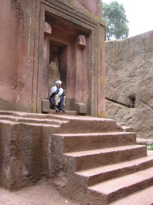 Apparently King Lalibela was an unusually tall individual -- hence the giant steps!