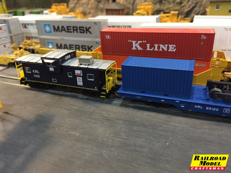Schnabel Train on one of the N scale layouts.