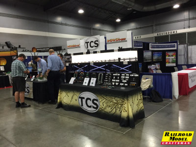 The TCS booth - getting ready for the show!