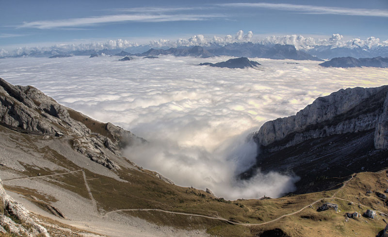 Sunset on mount Pilatus