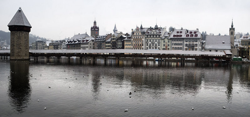 Slightly snow in Lucerne