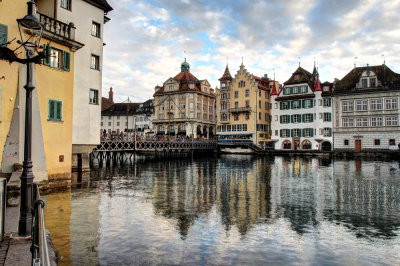 River Reuss and old city Lucerne