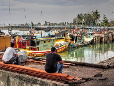 waiting for the boat