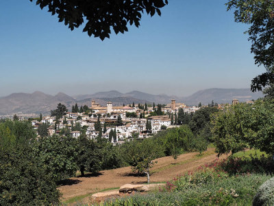 View from Alhambra to Granada