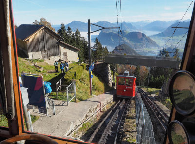 A train goes up to Mount Pilatus