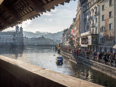 a sunny winter day in Lucerne