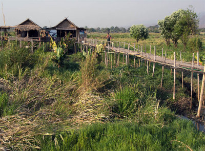 Farmer house to the Inle Lake