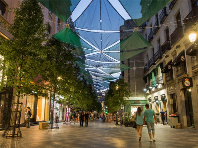 Shopping street in Madrid