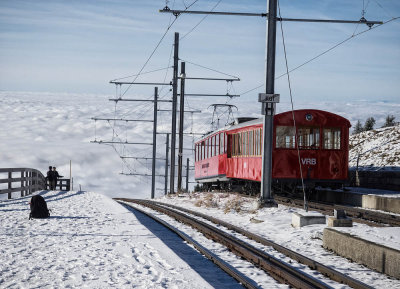 Train to mount Rigi coming from Vitznau